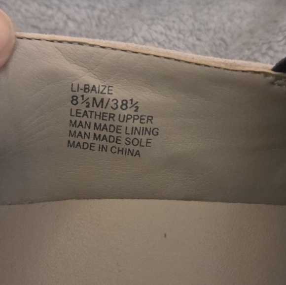 Lori Goldstein White & Gray Suede Leather Braided Slip On Li-Baize Sneakers 8.5 - Picture 10 of 10